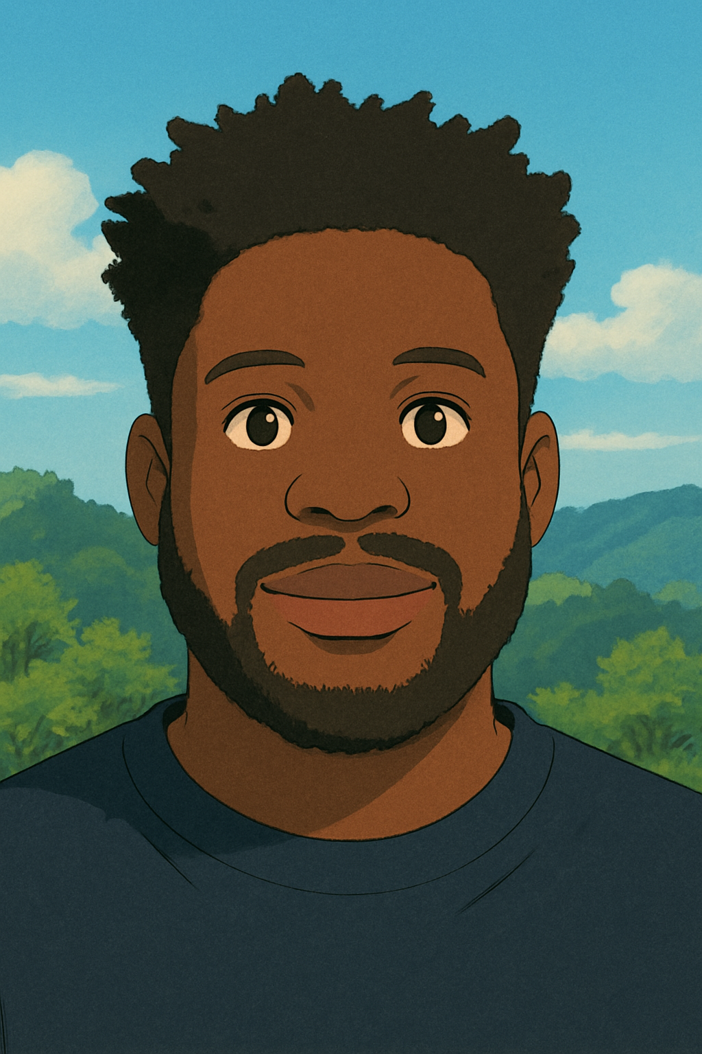 Illustrated portrait of Qudus Animashaun